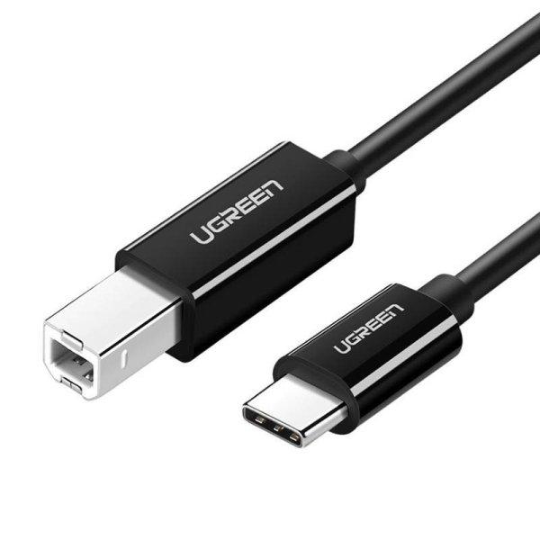 Printer USB-C KÁBEL2.0 to USB-B UGREEN US241, 1m (black)