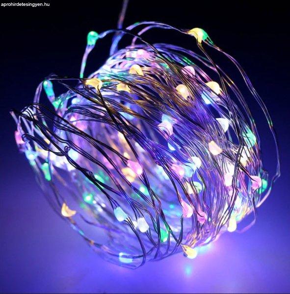100 micro LED-es többszínű fényfüzér