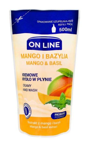 On Line folyékony krémszappan utántöltő mangó és bazsalikom 500 ml