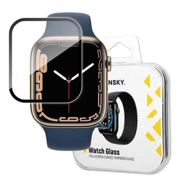 Wozinsky Watch Glass hibrid üveg Apple Watch 7/8 45 mm fekete