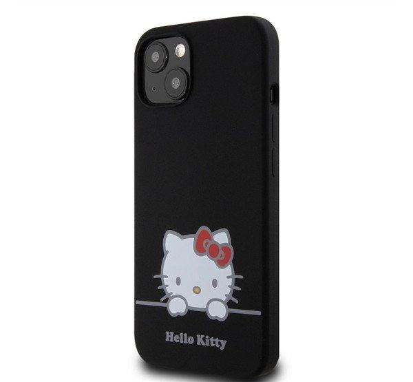 Hello Kitty Liquid Silicone Daydreaming Logo Apple Iphone 13 hátlap tok, fekete