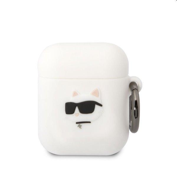 Karl Lagerfeld 3D Logo NFT Choupette Head szilikontok Apple AirPods 1/2
számára, fehér