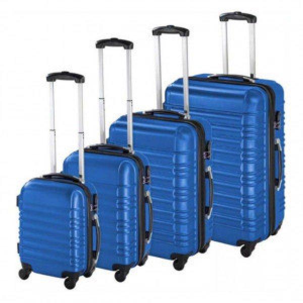 4 db-os merev falú bőrönd szett, kék 10009384
