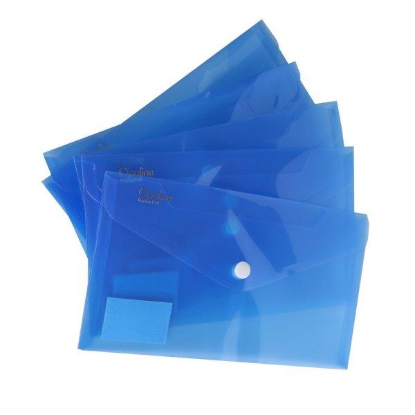 Irattartó tasak A4, PP patentos 2-347, 5 db/csomag, Bluering®, kék