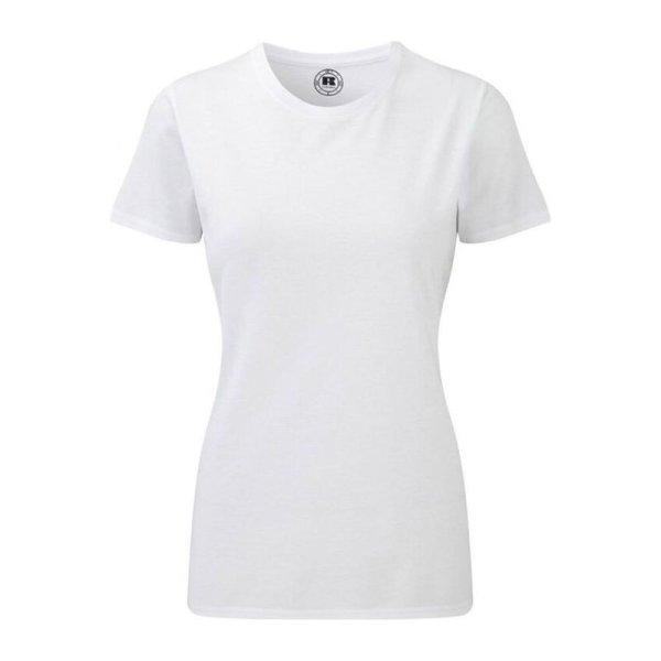 RUSSELL 165F klasszikus kereknyakú Női póló, White-S