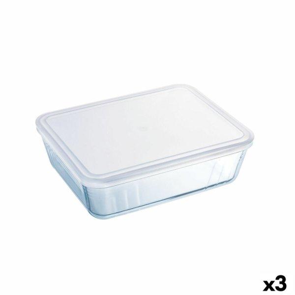 Négyszögletes uzsonnás doboz fedéllel Pyrex Cook&freeze 28 x 23 x 10 cm 4,2
L Átlátszó Üveg Szilikon (3 egység)
