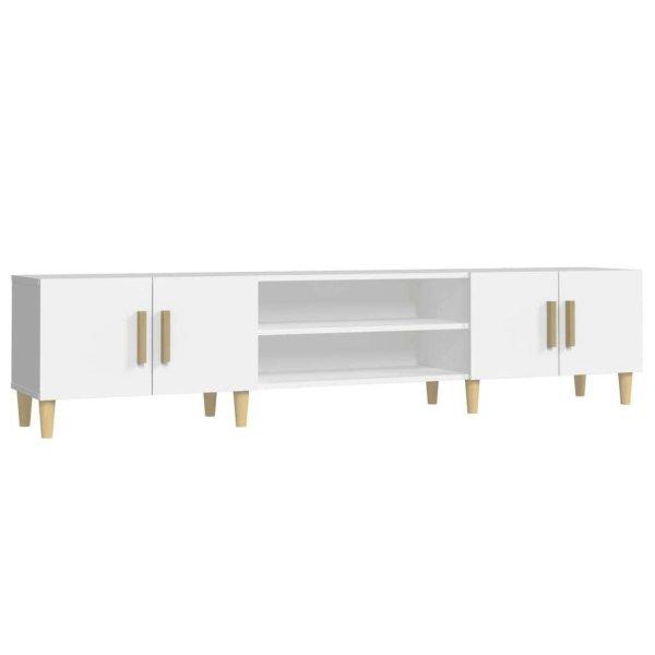 Fehér szerelt fa tv-szekrény 180 x 31,5 x 40 cm