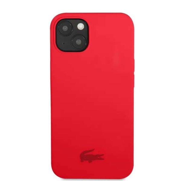 Lacoste folyékony szilikon fényes nyomtatási logó Kryt pro iPhone 13 piros
tok