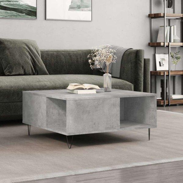 vidaXL betonszürke szerelt fa dohányzóasztal 80x80x36,5 cm
