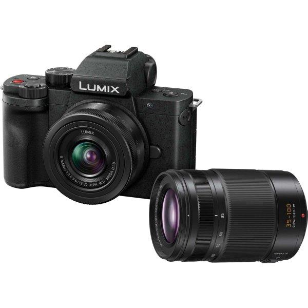 Panasonic Lumix DC-G100D Digitális fényképezőgép + H-FS 12-32 + 35-100E KIT
- Fekete
