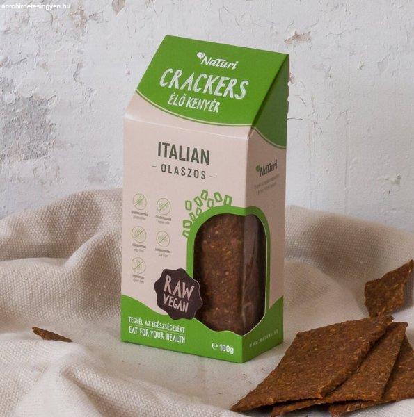 Gluténmentes naturi crackers élő kenyér olaszos 100g
