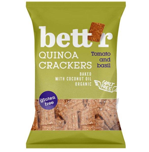 Bettr bio vegán gluténmentes quinoa kréker bazsalikom&paradicsom 100 g