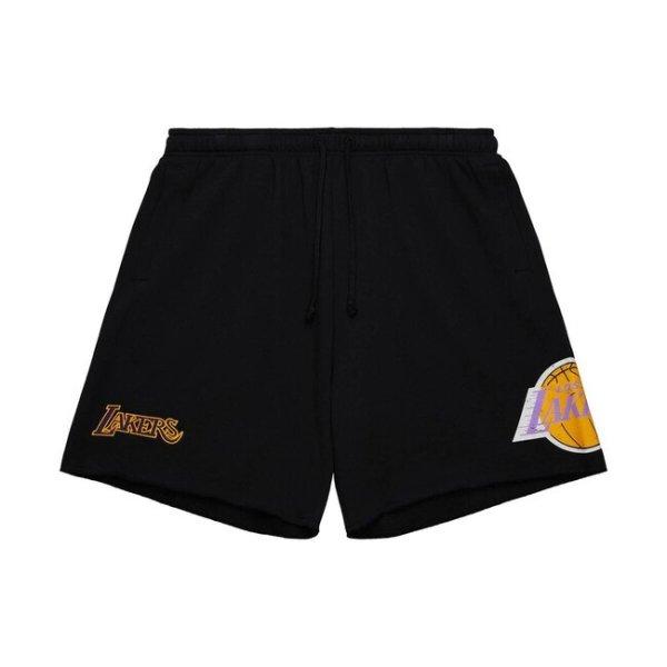 Mitchell & Ness shorts Los Angeles Lakers Postgame Fleece Shorts Vintage Logo
black