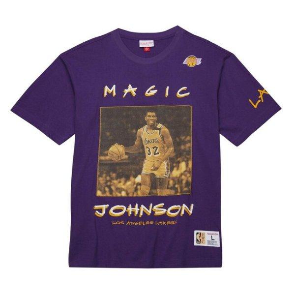 Mitchell & Ness T-shirt Heavyweight Premium Player Tee Vintage Logo Los Angeles
Lakers purple