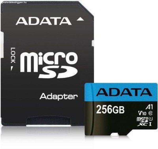 A-Data 256GB microSDXC Premier UHS-I Class10 V10 A1 + adapterrel