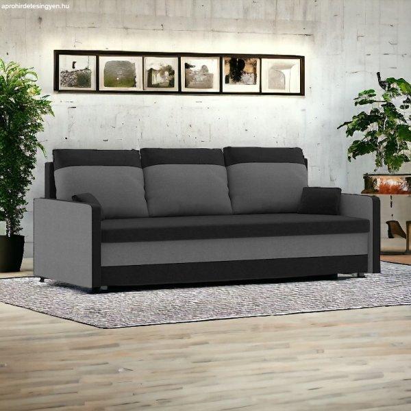 Pollino kanapéágy, normál szövet, hab töltőanyag, szín - fekete / szürke