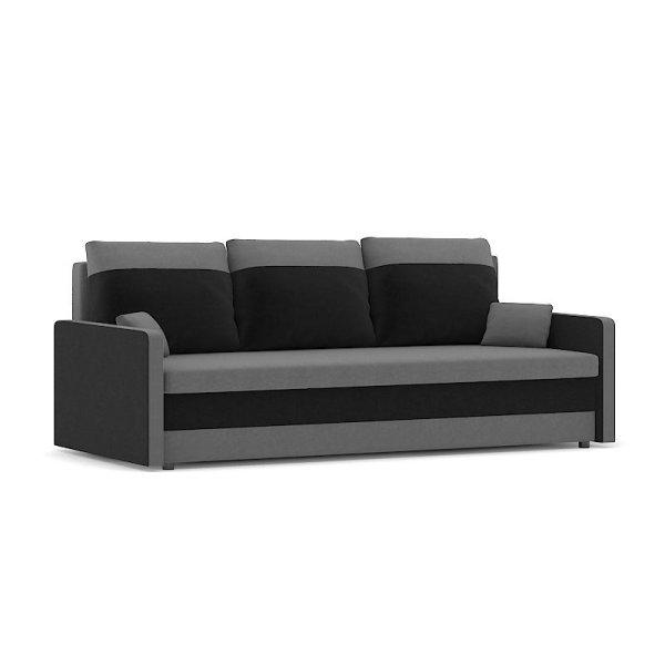 Pollino kanapéágy, normál szövet, hab töltőanyag, szín - szürke / fekete