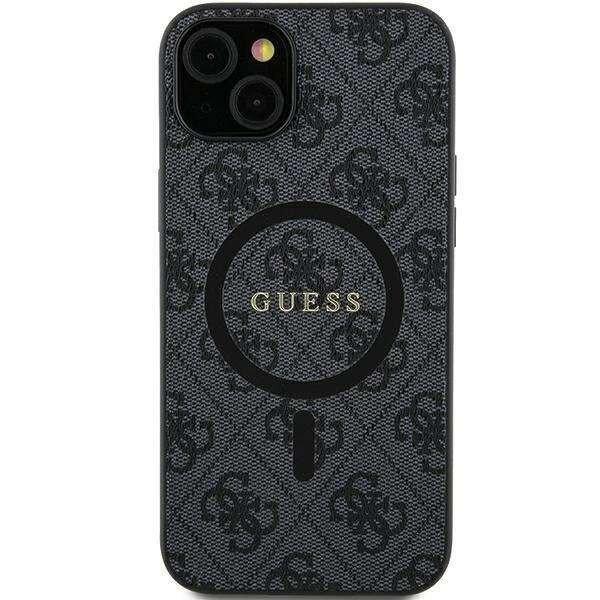 Guess 4G Collection Bőr fém logós MagSafe tok Samsung Galaxy S24 Ultra -
Fekete