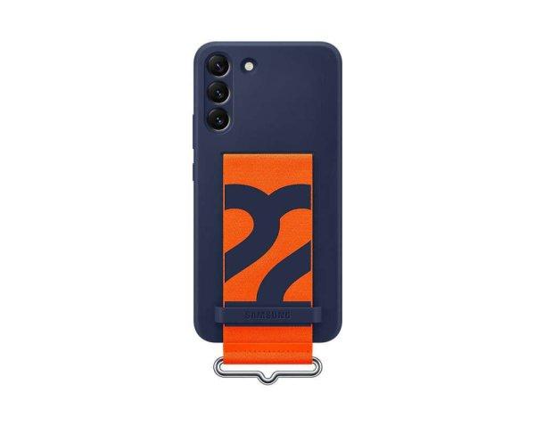 Samsung Galaxy S22+ Silicone Cover with Strap Navy