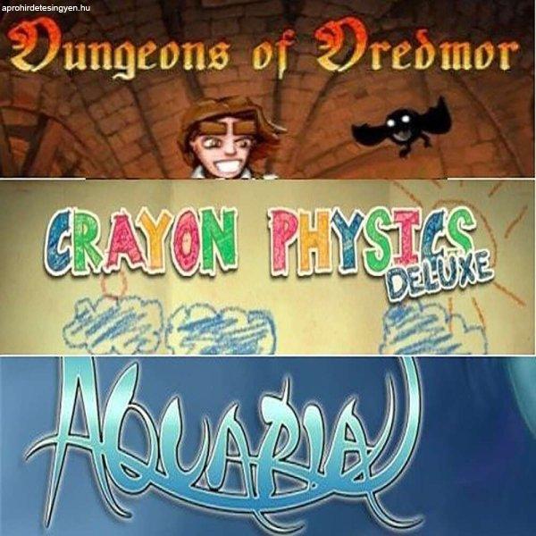 Crayon Physics Deluxe + Aquaria + Dungeons of Dredmor (Digitális kulcs - PC)