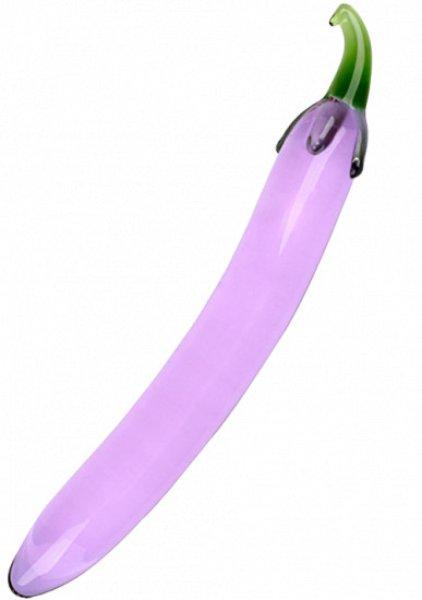 Mr. Eggplant üveg dildó (19 cm)