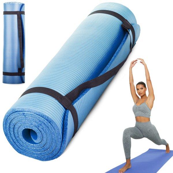 Jógamatrac / fitness szőnyeg 180x60cm, kék