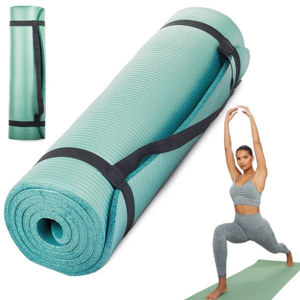 Jógamatrac / fitness szőnyeg 180x60cm, zöld