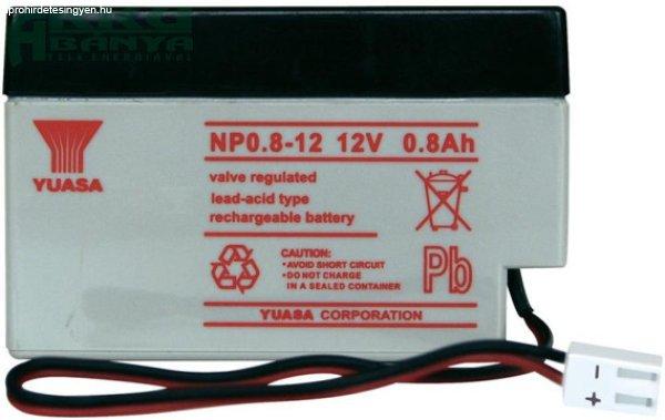 YUASA 12V 0,8Ah akkumulátor NP0.8-12