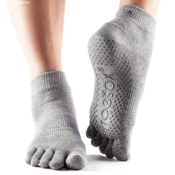 Jóga zokni - ToeSox Ankle Full-toe szürke S