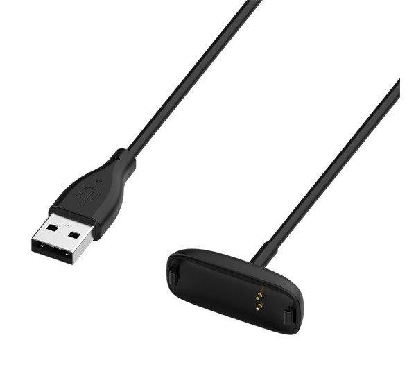 Töltőkábel USB (mágneses, 100cm) FEKETE Fitbit Inspire 2, Fitbit Ace 3
