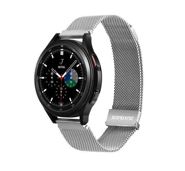 DUX DUCIS pótszíj (univerzális, 20 mm, alumínium, milánói, mágneses zár)
EZÜST Samsung Galaxy Watch Active 2 40mm (SM-R830N), Amazfit GTS, Garmin Fenix
6S, Samsung Galaxy Watch 3 41mm (SM-R85