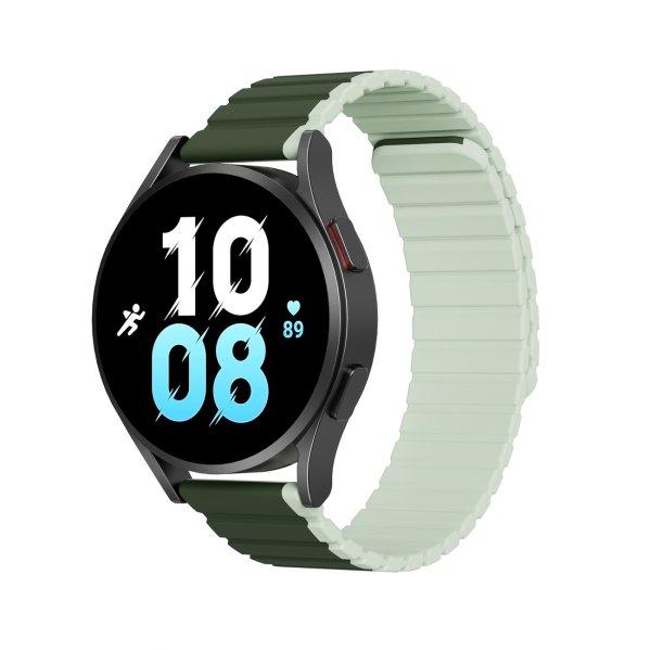 Univerzális mágneses Samsung Galaxy Watch 3 45mm / S3 / Huawei Watch Ultimate
/ GT3 SE 46mm Dux Ducis szíj (22mm LD verzió) - zöld tok