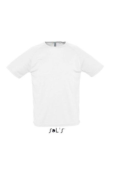 Férfi raglános, rövid ujjú sport póló, SOL'S SO11939, White-XL