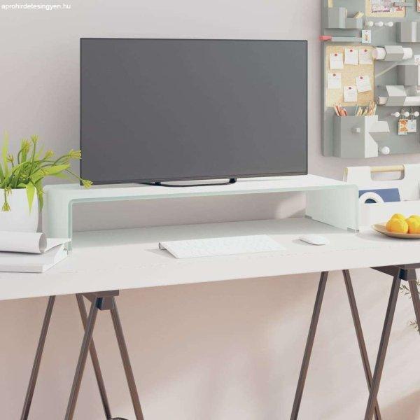 vidaXL zöld üveg TV állvány/monitor magasító 80 x 30 x 13 cm