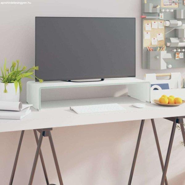 vidaXL zöld üveg TV állvány/monitor magasító 70 x 30 x 13 cm