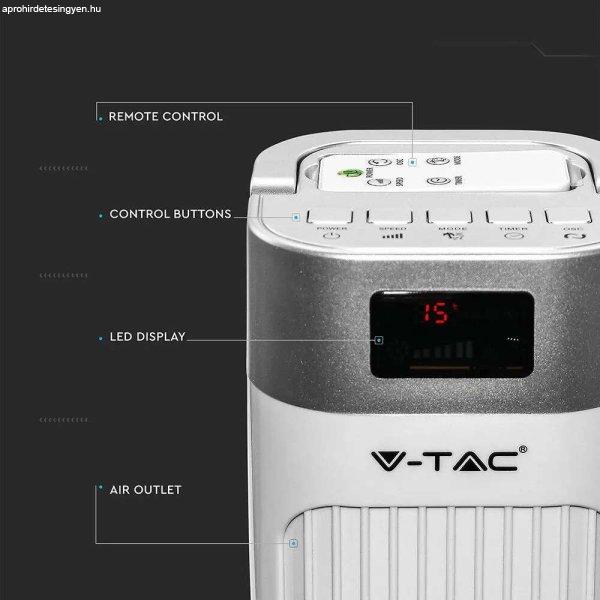 V-TAC 55W ventilátor, digitális kijelzővel, távirányítóval - SKU 7900