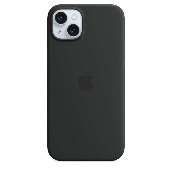 Apple iPhone 15 Plus MagSafe Gyári Szilikon Tok - Fekete