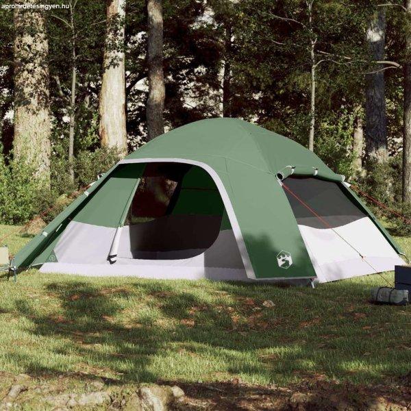 vidaXL 6 személyes zöld vízálló kupolás családi sátor