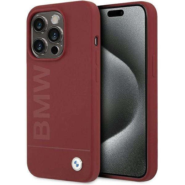 BMW BMHMP15LSLBLRE Apple iPhone 15 Pro hardcase Silicone Big Logo MagSafe red