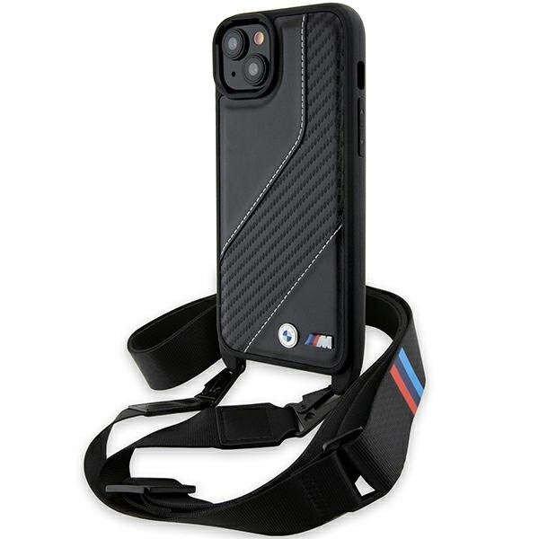 BMW BMHCP15S23PSCCK Apple iPhone 15 / 14 / 13 hardcase M Edition Carbon Stripe &
Strap black
