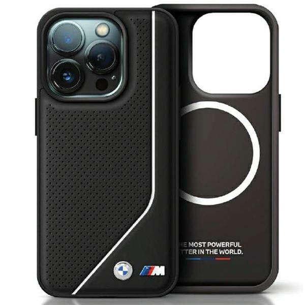 BMW BMHMP15L23PUCPK Apple iPhone 15 Pro hardcase Perforated Twisted Line MagSafe
black