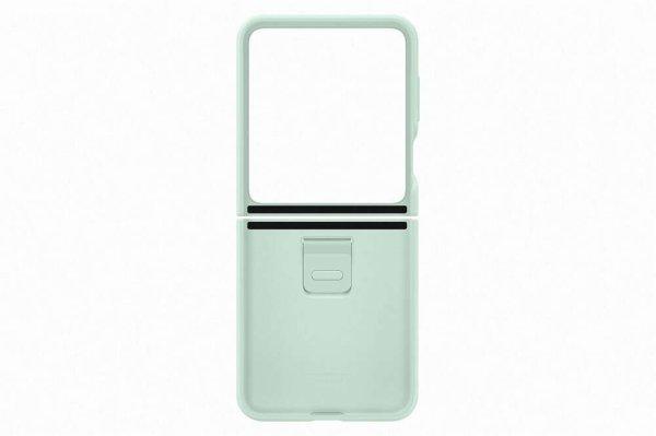 Galaxy Flip5 Silicone Case with Ring, Ocean Green