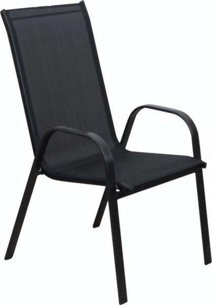 ROJAPLAST XT1012C fém kerti szék, 69 x 55 x 95 cm - fekete (*)