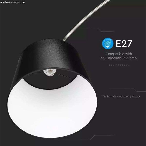 V-TAC fekete állólámpa, márvány talppal, E27 foglalattal - SKU 8564