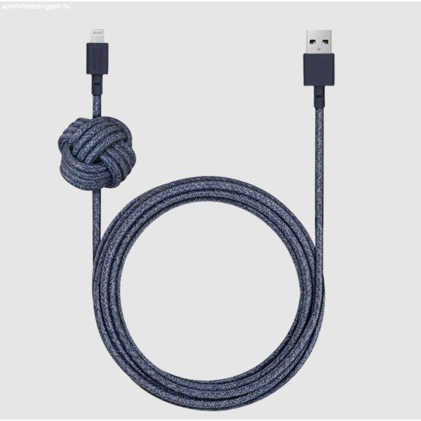Native Union USB-A apa - Lightning apa 2.0 Adat és töltő kábel - Kék (3m)
(NCABLE-L-IND-NP)
