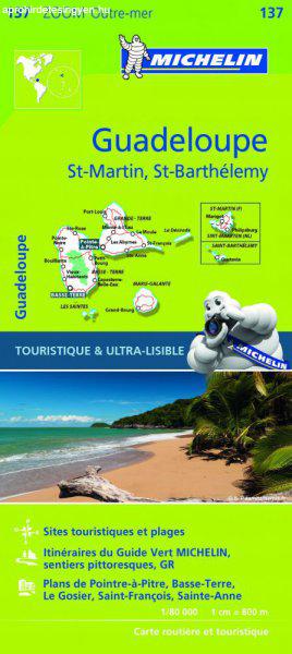 Guadeloupe térkép - Michelin 137