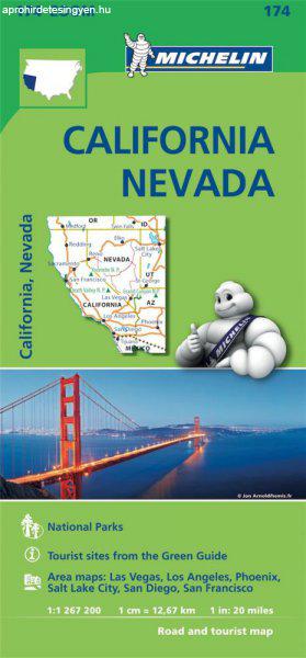 California - Nevada térkép - Michelin 174