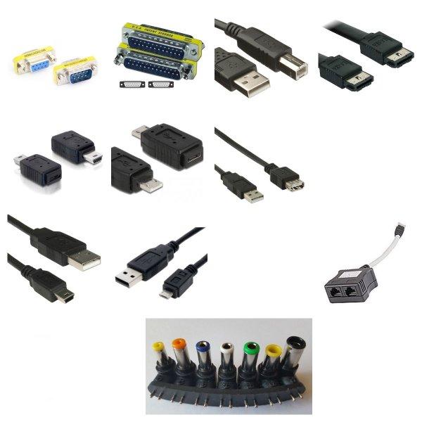 Bombaáron UTP,E-Sata,DVI,Vga,Usb,230V-os kábelek,adapt
