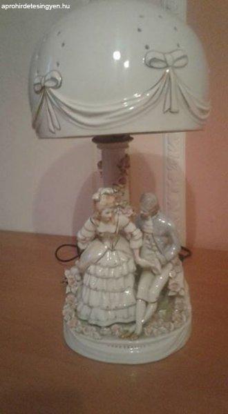 Gyönyörű antik barokk pár Apulum porcelán lámpa eladó