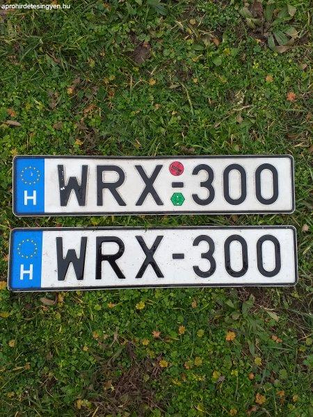 WRX-300 Egyedi rendszám